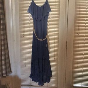 Long blue gradient dress